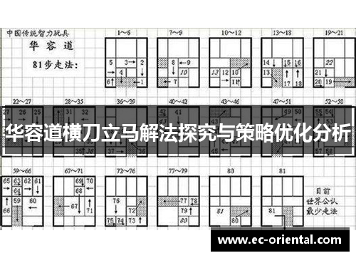 华容道横刀立马解法探究与策略优化分析